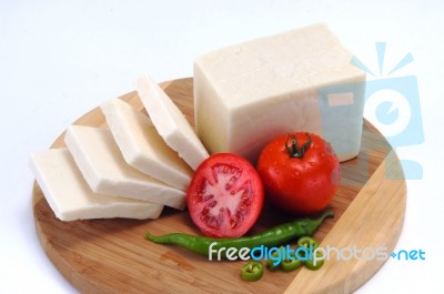 White Cheese Stock Photo