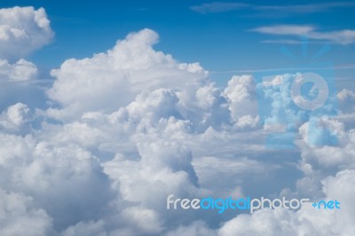 White Clouds And Bright Sky Stock Photo