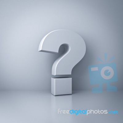 White Question Mark Concept Stock Image