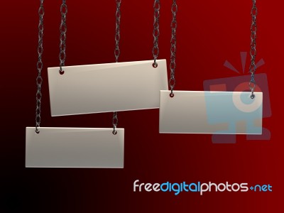 White Signs Stock Image