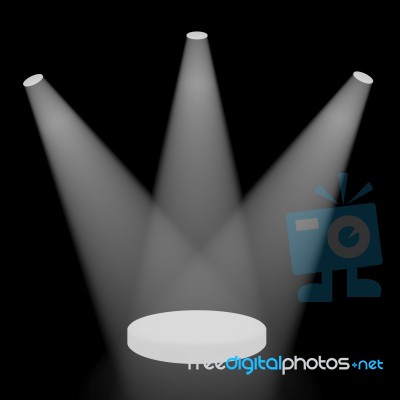White Spotlights Stock Image