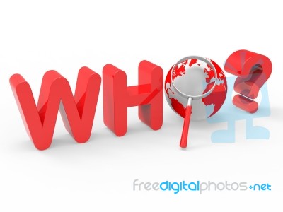 Who Magnifier Represents Question Magnification And Search Stock Image