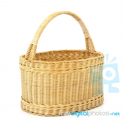 Wicker Basket Stock Photo