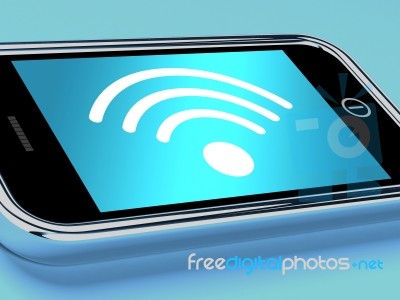 Wifi Internet On Mobile Phone Stock Image