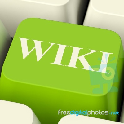 Wiki Computer Key Stock Image