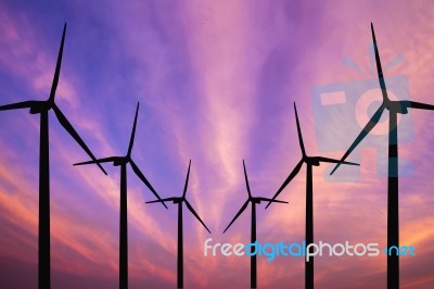 Wind Turbine Generator Stock Photo