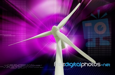 Windmill Generator Power Plant Stock Image