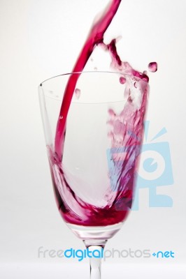 Wine Abstract Splashing  Stock Photo