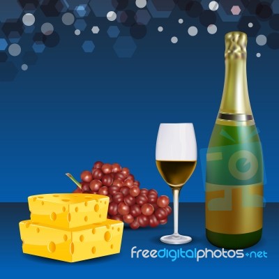Wine And Cheese Stock Image