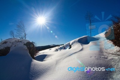 Winter Sun Stock Photo