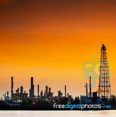 With Copy Space Golden Dusky Sky Use For Multipurpose Industry L… Stock Photo