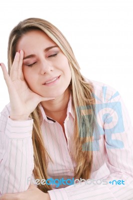 Woman Having Headache Stock Photo