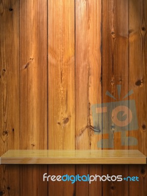 Wood Shelf Stock Photo