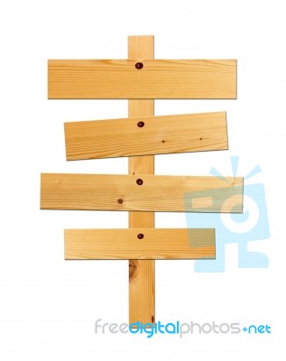 Wooden Board Sign Stock Photo