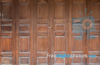 Wooden Door Stock Photo