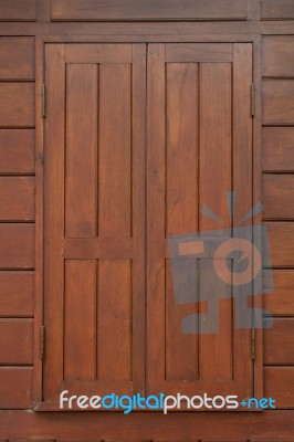Wooden Window Stock Photo