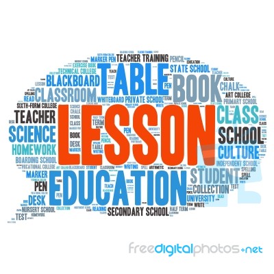 Words Cloud Related To Education And Relevant Stock Image