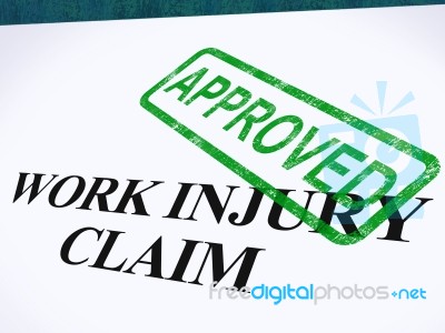 Work Injury Claim Approved Seal Stock Image
