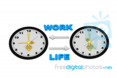 Work & Life Time Stock Image