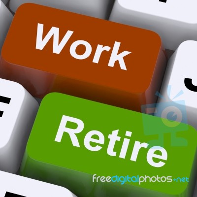 Work Or Retire Keys Stock Image