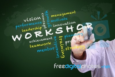 Workshop Concept Written Stock Image