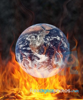 World In Fire2 Stock Image