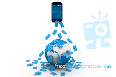 World Short Message Service Stock Image
