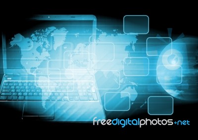 World Technology Background Stock Image