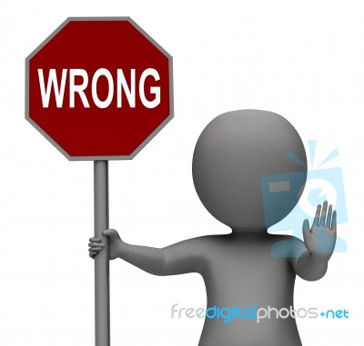 Wrong Stop Sign Means Stopping Incorrect Mistakes Stock Image