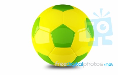 Yellow And Green Football Stock Image