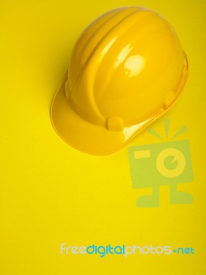Yellow Hard Hat Stock Photo
