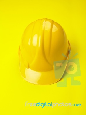 Yellow Hard Hat Stock Photo