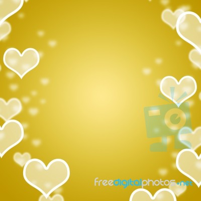 Yellow Hearts Stock Image