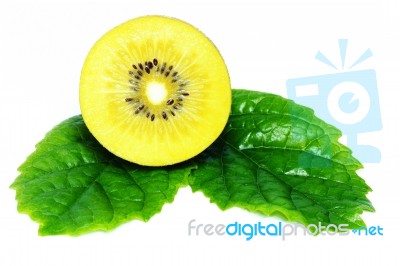 Yellow Kiwi Stock Photo