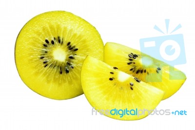 Yellow Kiwi Fruits Stock Photo