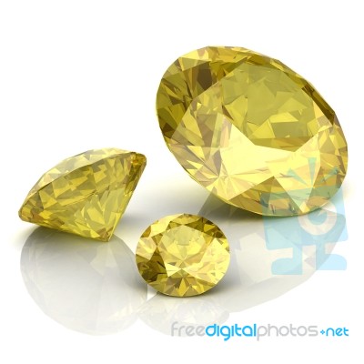 Yellow Sapphire Stock Image