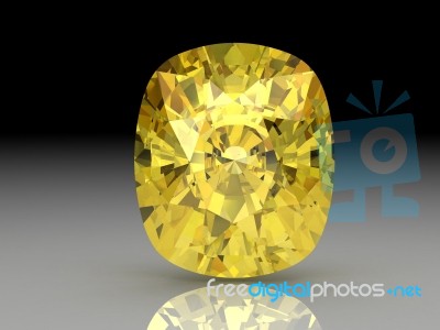 Yellow Sapphire Stock Image