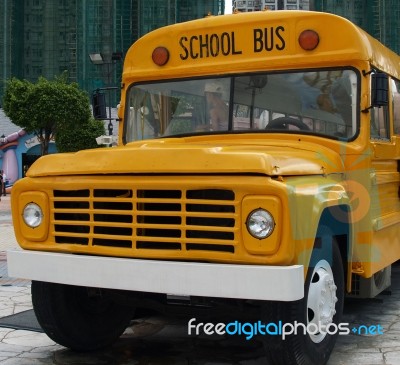 Yellow School Bus Stock Photo