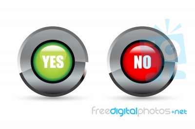 Yes And No Button Stock Image