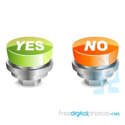 Yes And No Buttons Stock Image