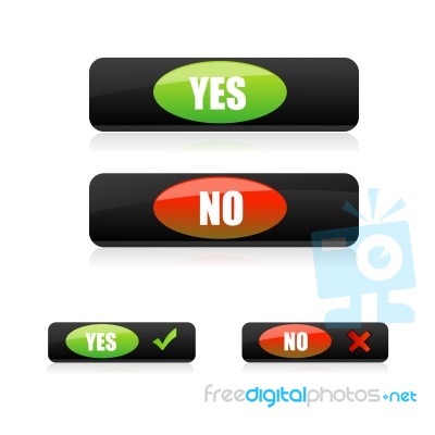 Yes And No Buttons Stock Image