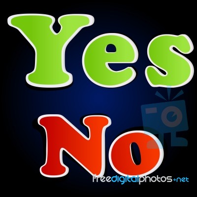 Yes And No Options Stock Image