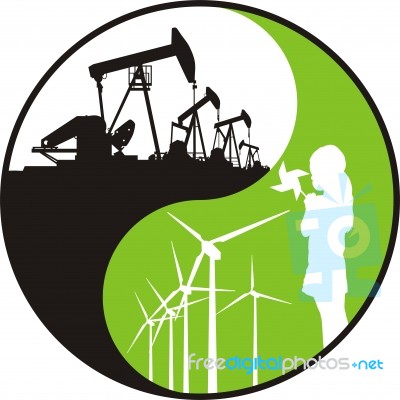 Yinyang Fossil And Green Energy Stock Image