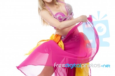 Young Belly Dancer Performing Stock Photo
