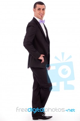 Young Business Man Standing Stock Photo