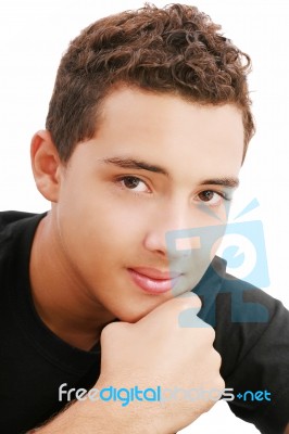 Young Caucasian Teenager Stock Photo