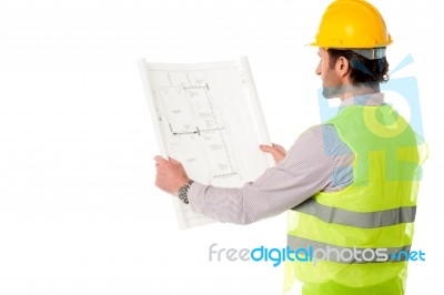 Young Civil Engineer At Work Stock Photo