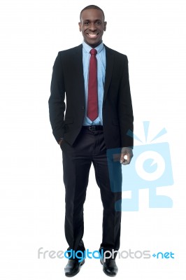 Young Executive In Business Suit Stock Photo