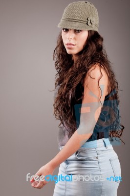 Young Fashion Lady Stock Photo