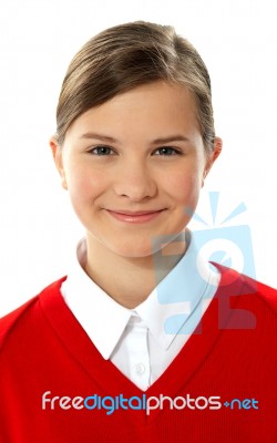 Young Girl Smiling Stock Photo